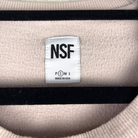 NSF blush long sleeve tee shirt blouse size small - Picture 10 of 12